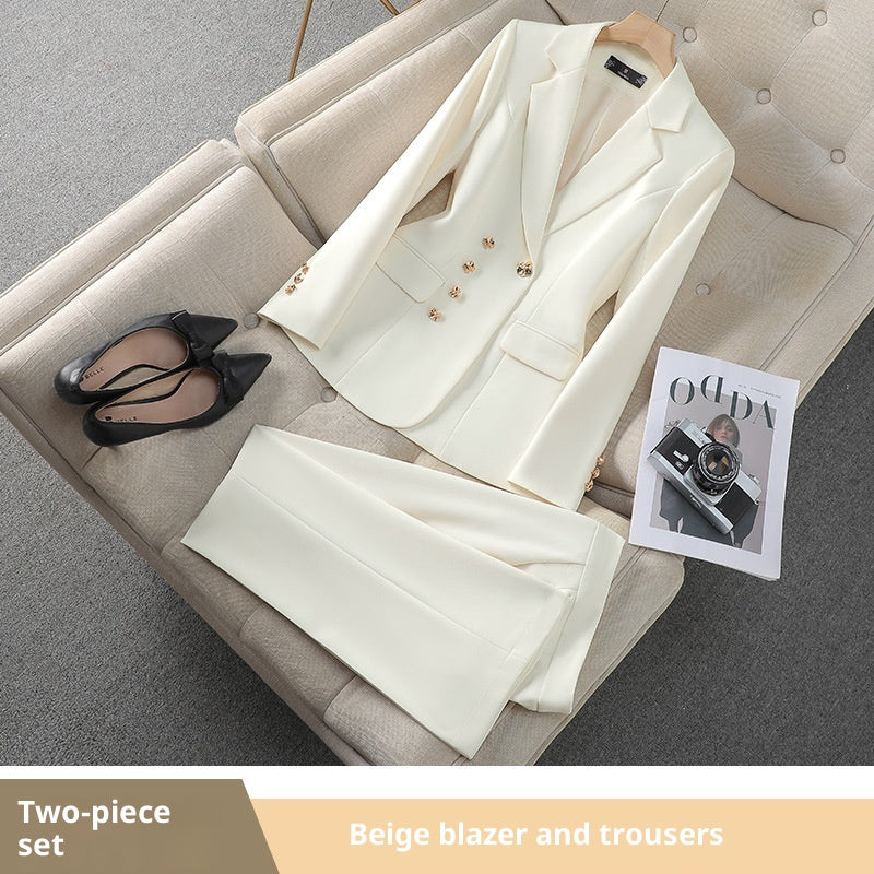 Ensemble Tailleur Femme Automne Élégant Coupe Slim Bureau - BMYANY