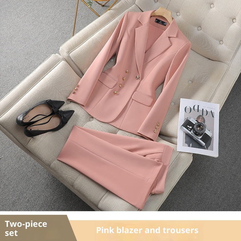 Ensemble Tailleur Femme Automne Élégant Coupe Slim Bureau - BMYANY