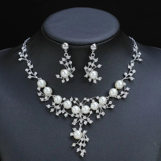 Ensemble de boucles d’oreilles deux pièces collier de mode féminine - BMYANY