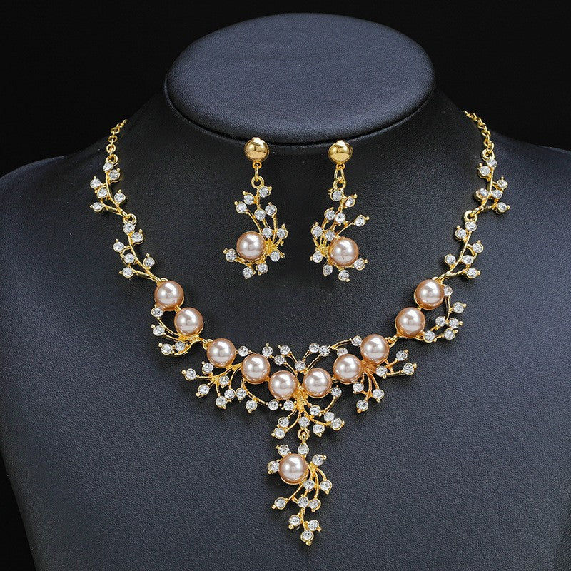 Ensemble de boucles d’oreilles deux pièces collier de mode féminine - BMYANY