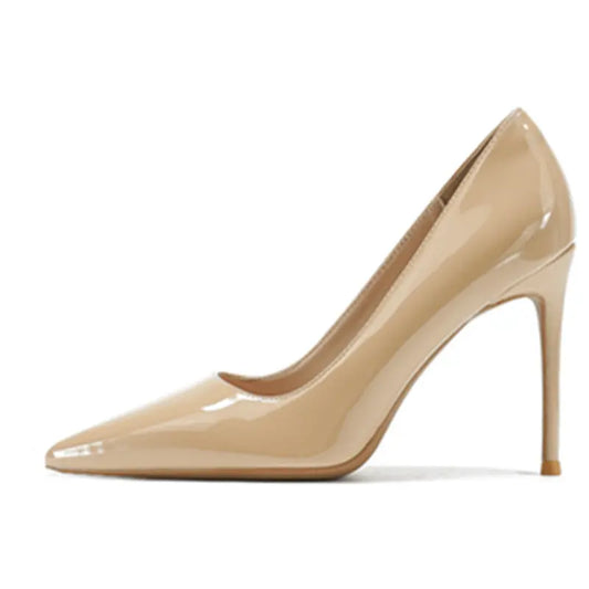 Low-cut Stiletto Heels In Glossy Patent Leather For Women - BMYANY