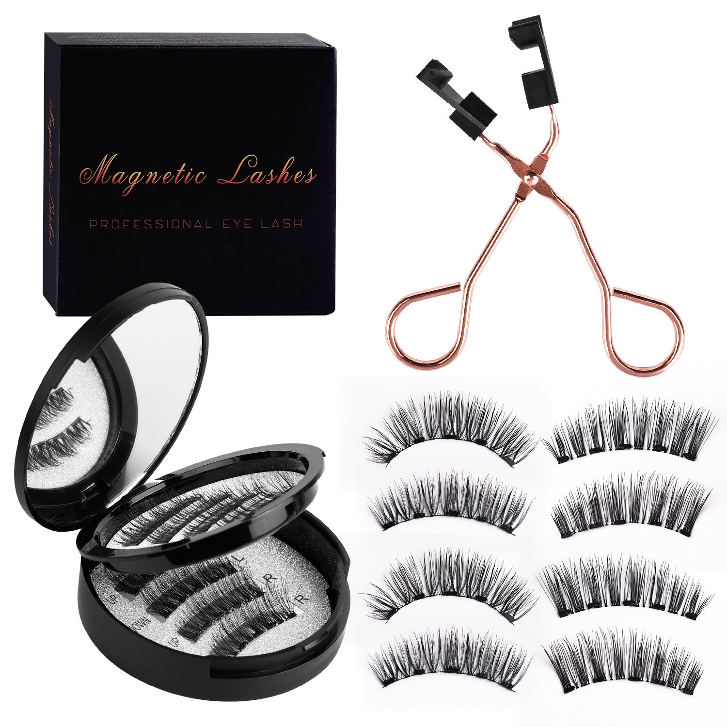 Faux Cils Magnétiques Réutilisables avec Applicateur - Set Complet - BMYANY