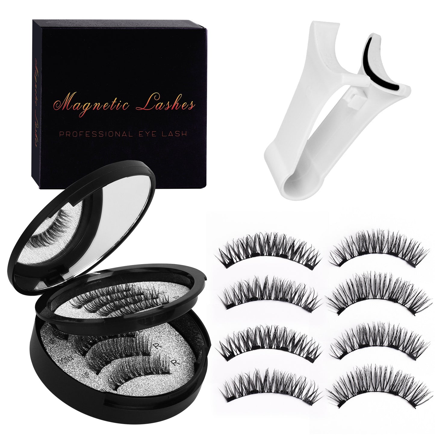 Faux Cils Magnétiques Réutilisables avec Applicateur - Set Complet - BMYANY