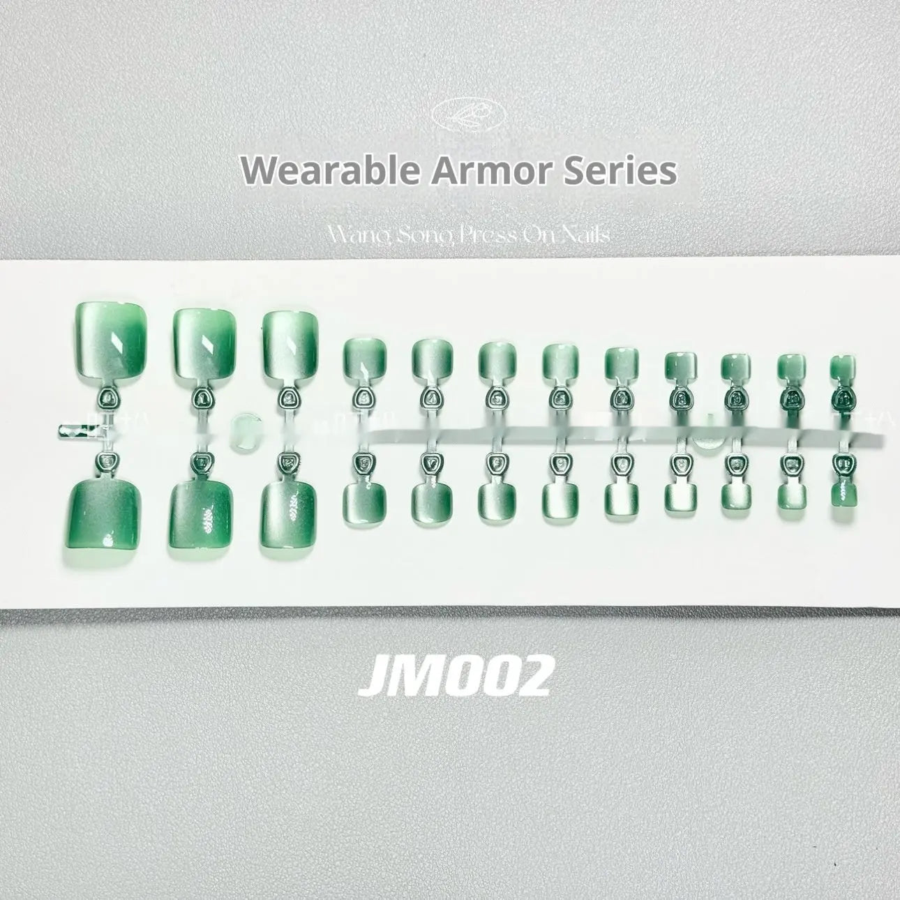 Faux Ongles Perles Verre Jade Effet Œil de Chat - BMYANY