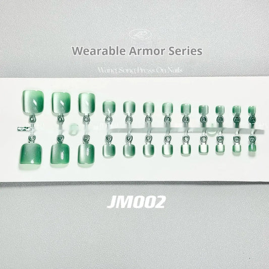 Faux Ongles Perles Verre Jade Effet Œil de Chat - BMYANY