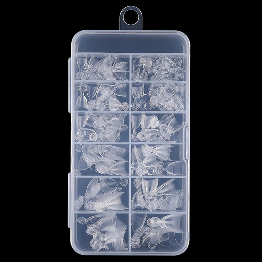 Faux Ongles transparents Courts Adhésifs Bout Rond - BMYANY