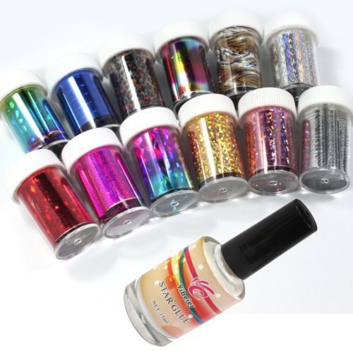 Feuille Ongles Étoiles Colorées Décoration Nail Art - BMYANY