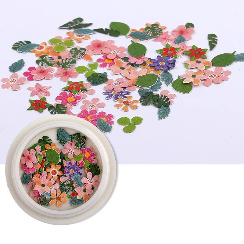 Feuille Pâte Bois Ongles Fleurs 3D 18 Couleurs Tendance Ins - BMYANY
