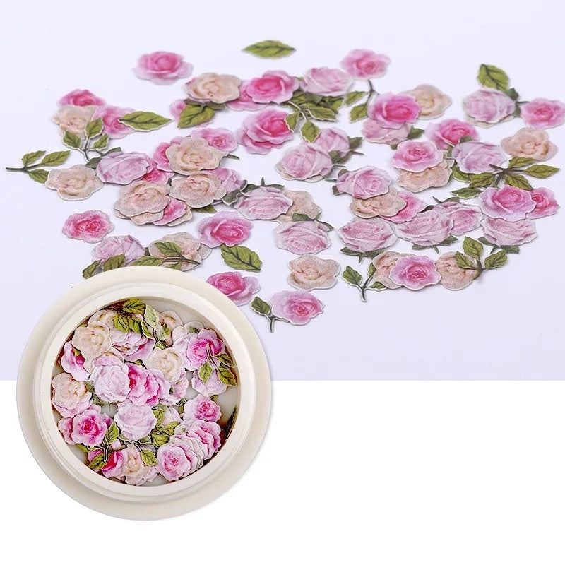Feuille Pâte Bois Ongles Fleurs 3D 18 Couleurs Tendance Ins - BMYANY