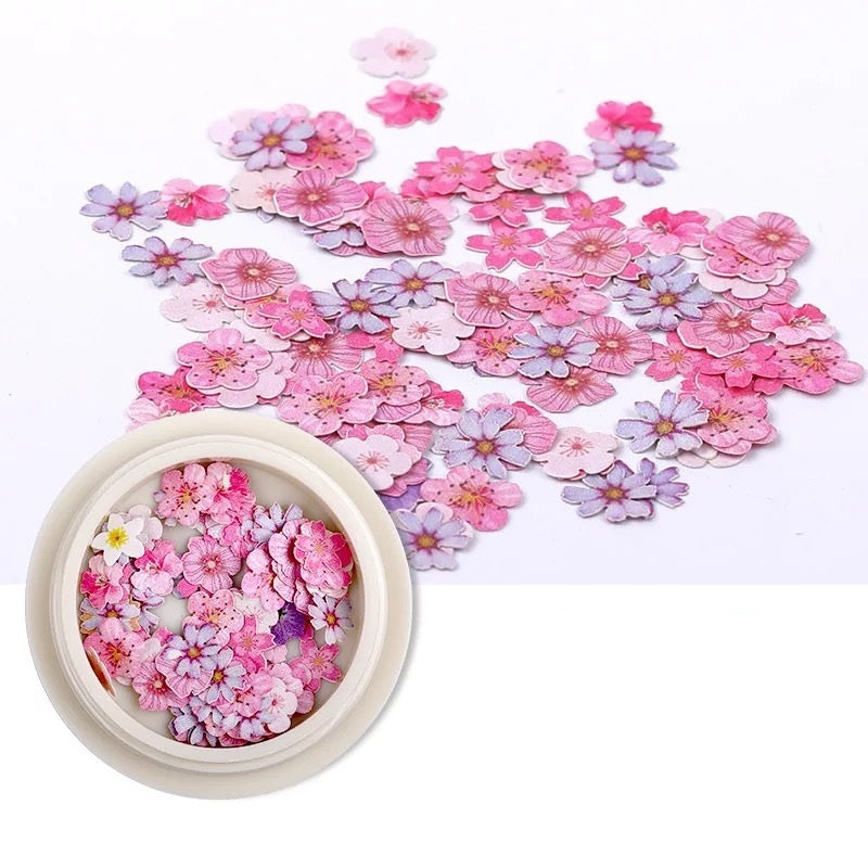 Feuille Pâte Bois Ongles Fleurs 3D 18 Couleurs Tendance Ins - BMYANY