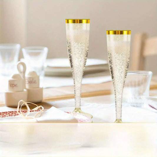 Flûtes à Champagne en Plastique - Lot de 50 Pièces - BMYANY