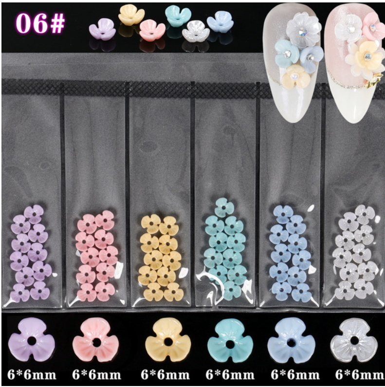 Fleurs 3D Ongles Candy Jelly Décoration Relief Nail Art - BMYANY