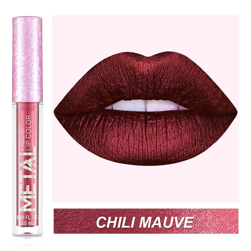 Gloss à Lèvres Métallique Waterproof - Effet Miroir Longue Tenue - BMYANY