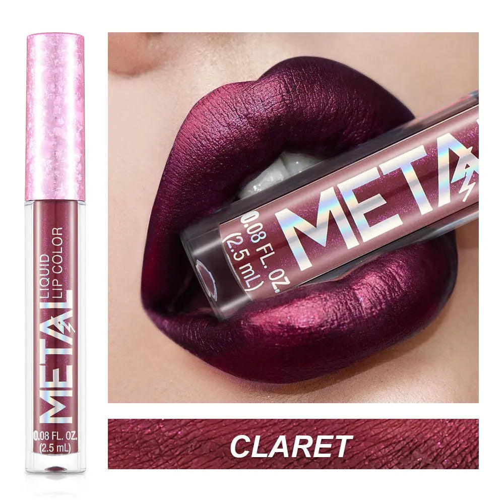 Gloss à Lèvres Métallique Waterproof - Effet Miroir Longue Tenue - BMYANY