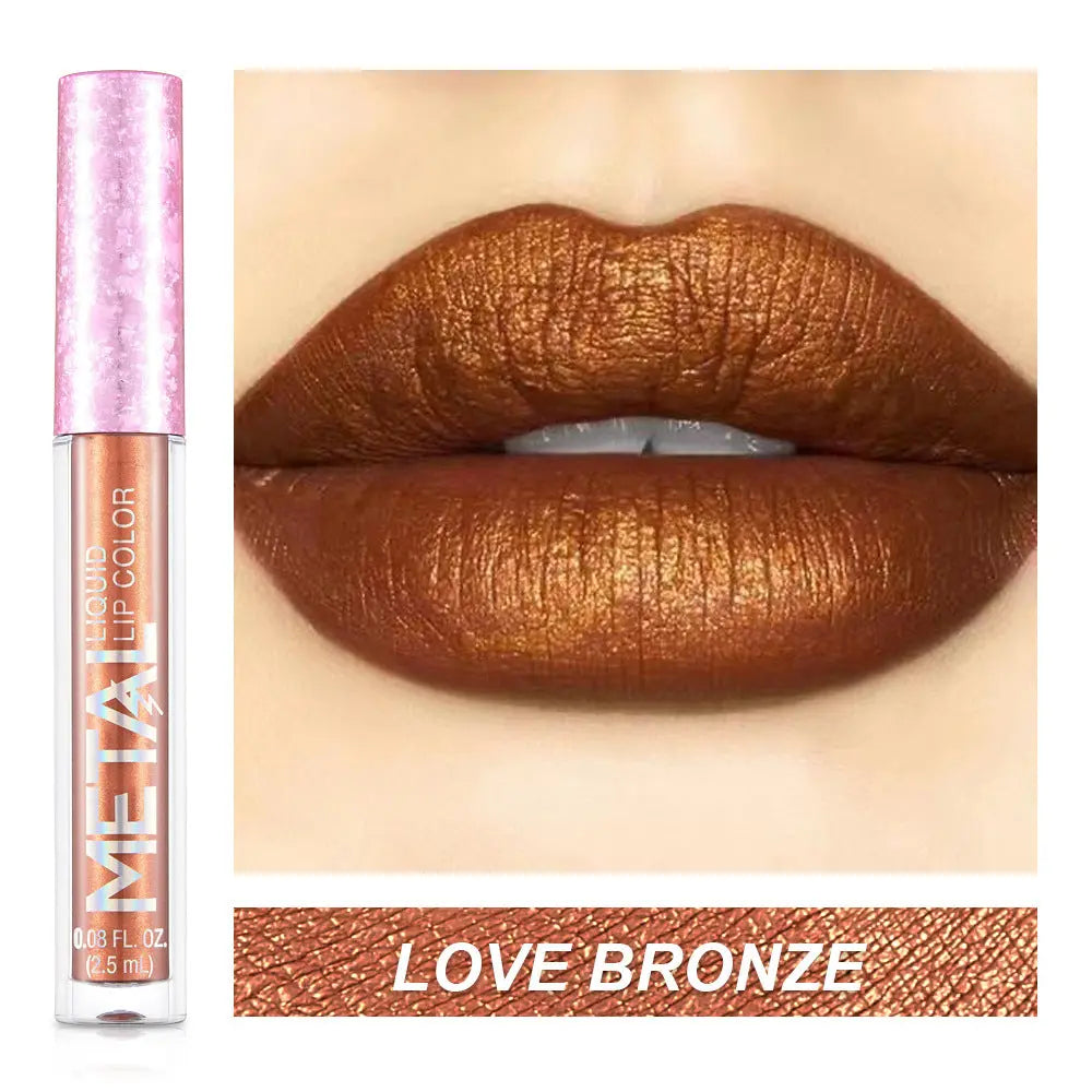 Gloss à Lèvres Métallique Waterproof - Effet Miroir Longue Tenue - BMYANY
