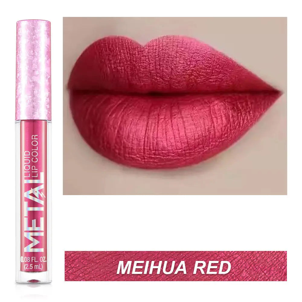 Gloss à Lèvres Métallique Waterproof - Effet Miroir Longue Tenue - BMYANY