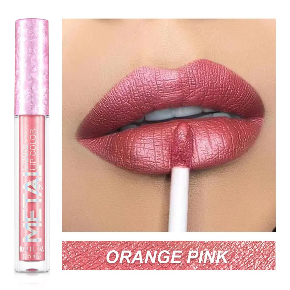 Gloss à Lèvres Métallique Waterproof - Effet Miroir Longue Tenue - BMYANY