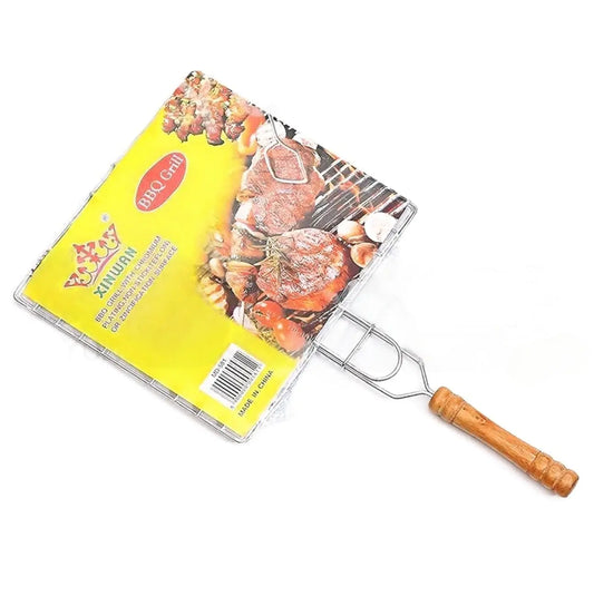 Grille à Poisson Simple avec Manche en Bois Électroplaqué - BMYANY