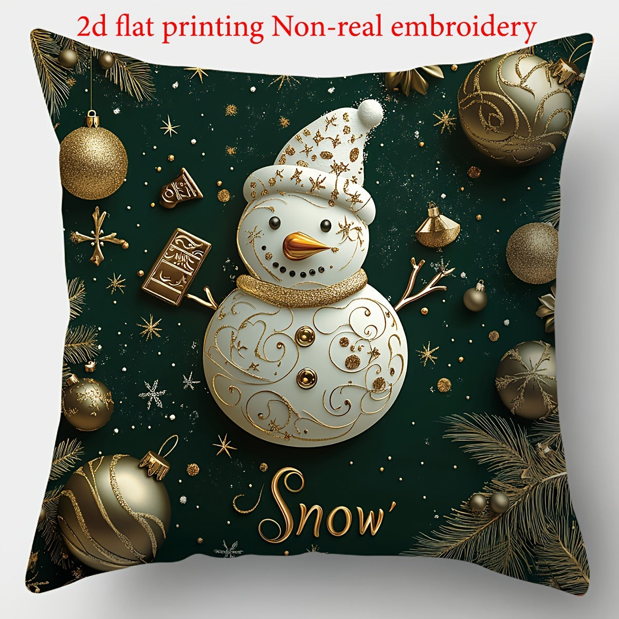 Housse Coussin Noël Lin - Décoration Canapé Renne Lapin Festif - BMYANY