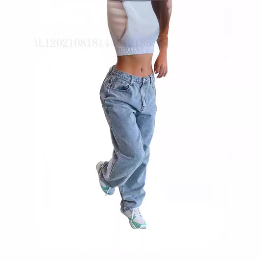 Jean Femme Ample Rétro Décontracté Taille Haute - BMYANY