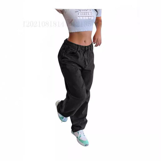 Jean Femme Ample Rétro Décontracté Taille Haute - BMYANY
