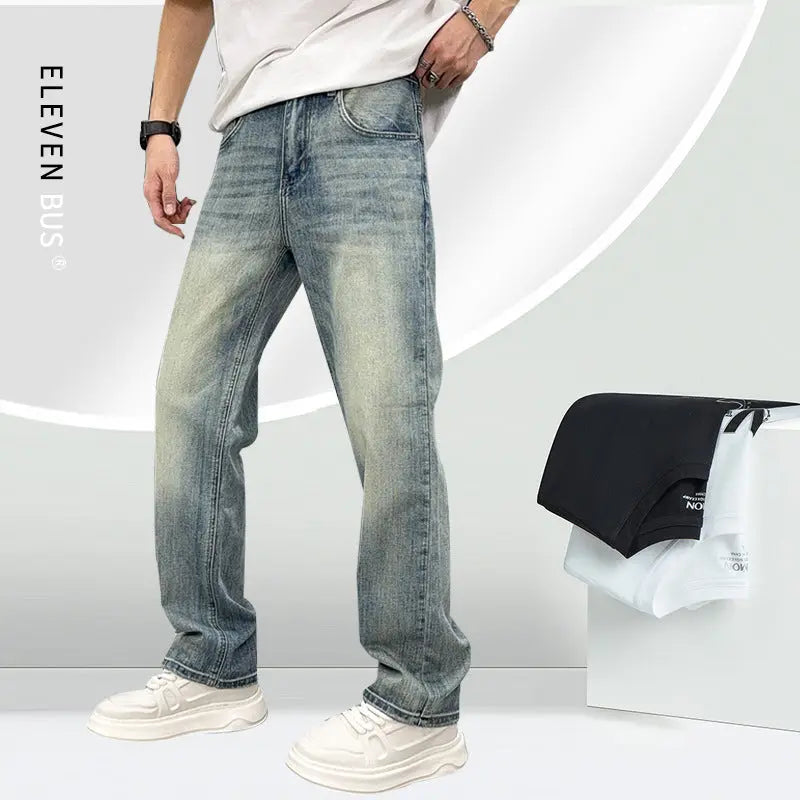 Jean Homme Casual Ample Élastique Bleu Clair - BMYANY