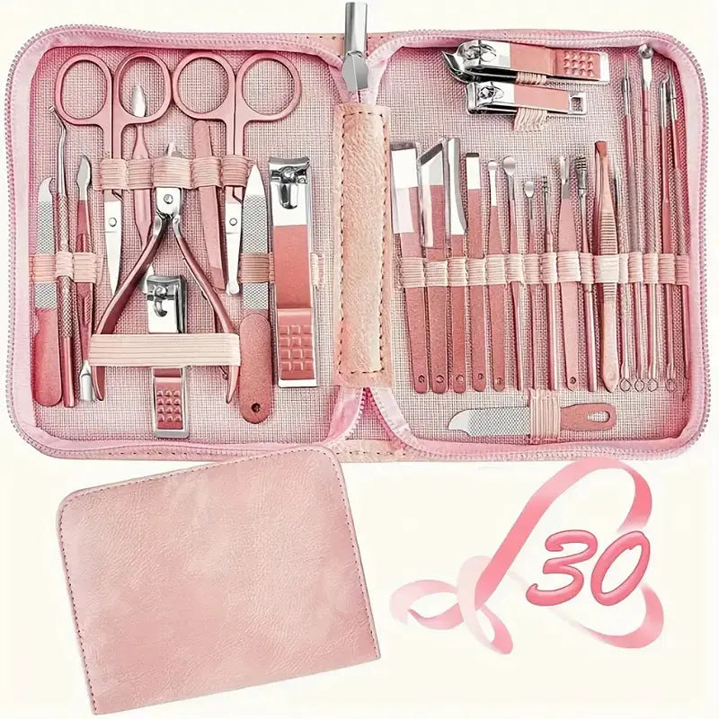Kit Manucure Complet 30 Pièces - Acier Inoxydable - BMYANY