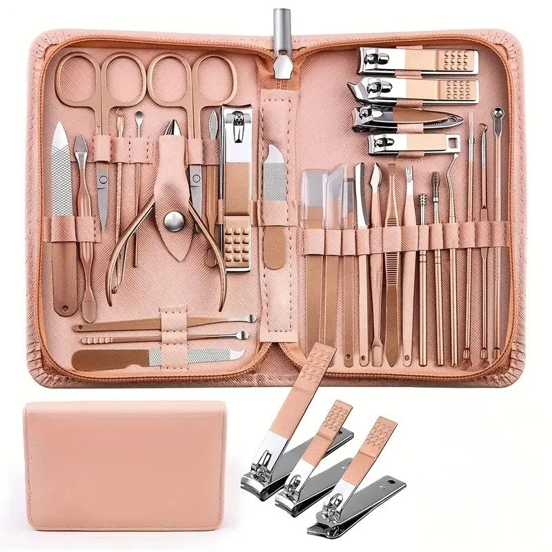 Kit Manucure Complet 30 Pièces - Acier Inoxydable - BMYANY