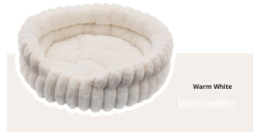 Lit Chat Rond Peluche Doux Forme Lapin Confortable - BMYANY