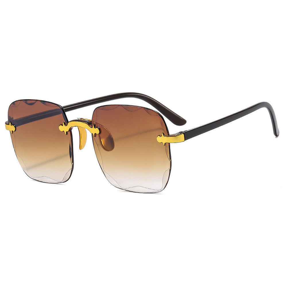 Lunettes de Soleil Carrées Sans Monture Femme - Style Moderne - BMYANY