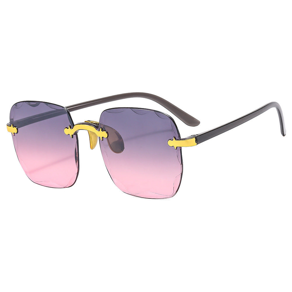 Lunettes de Soleil Carrées Sans Monture Femme - Style Moderne - BMYANY