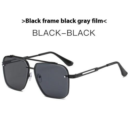 Lunettes de Soleil Homme Monture Métallique Double Barre - BMYANY