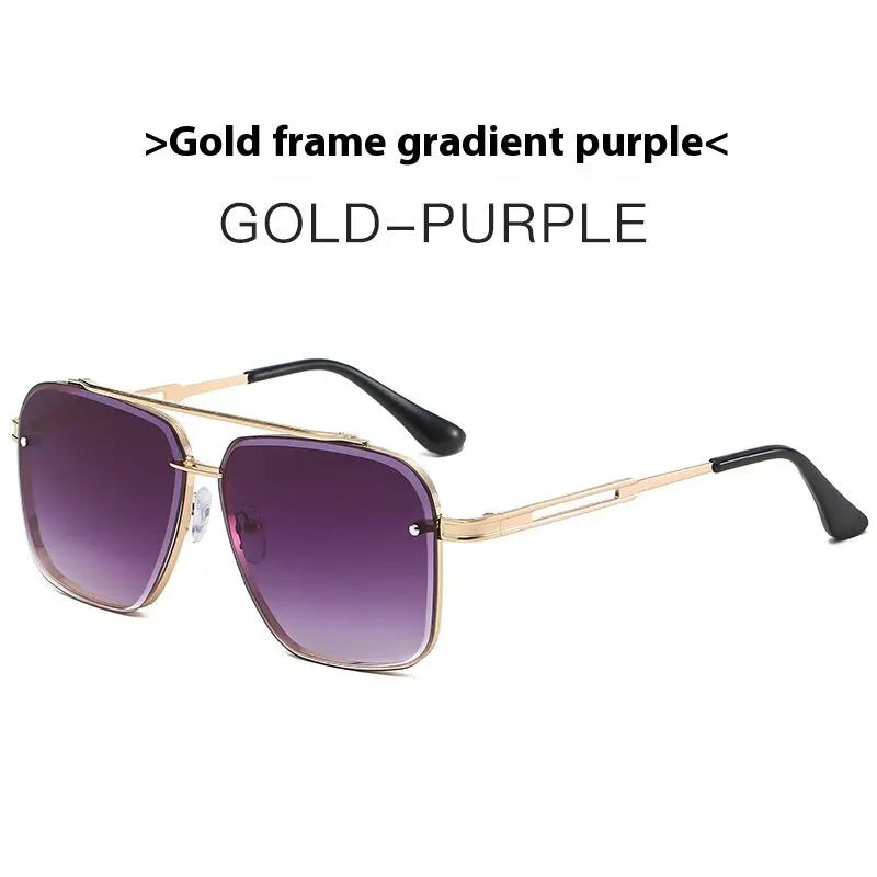 Lunettes de Soleil Homme Monture Métallique Double Barre - BMYANY