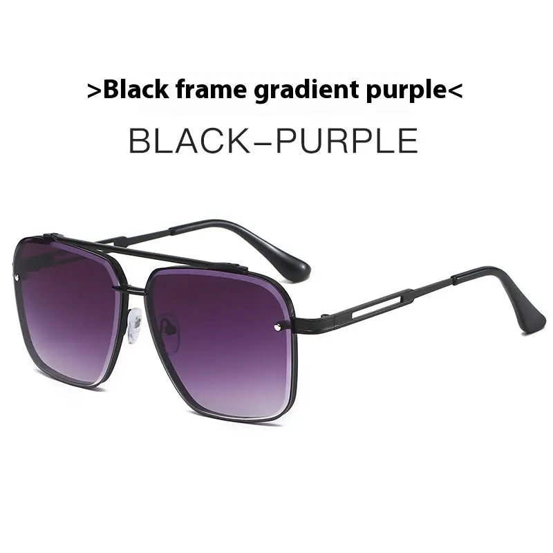 Lunettes de Soleil Homme Monture Métallique Double Barre - BMYANY