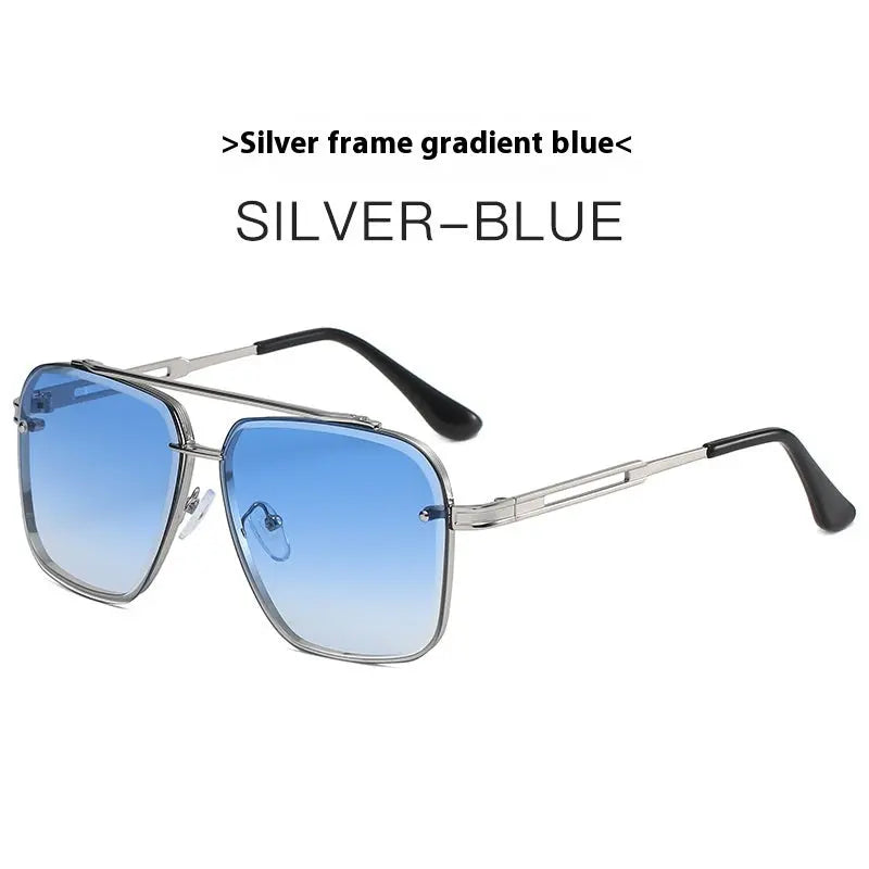 Lunettes de Soleil Homme Monture Métallique Double Barre - BMYANY