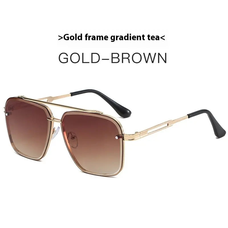 Lunettes de Soleil Homme Monture Métallique Double Barre - BMYANY