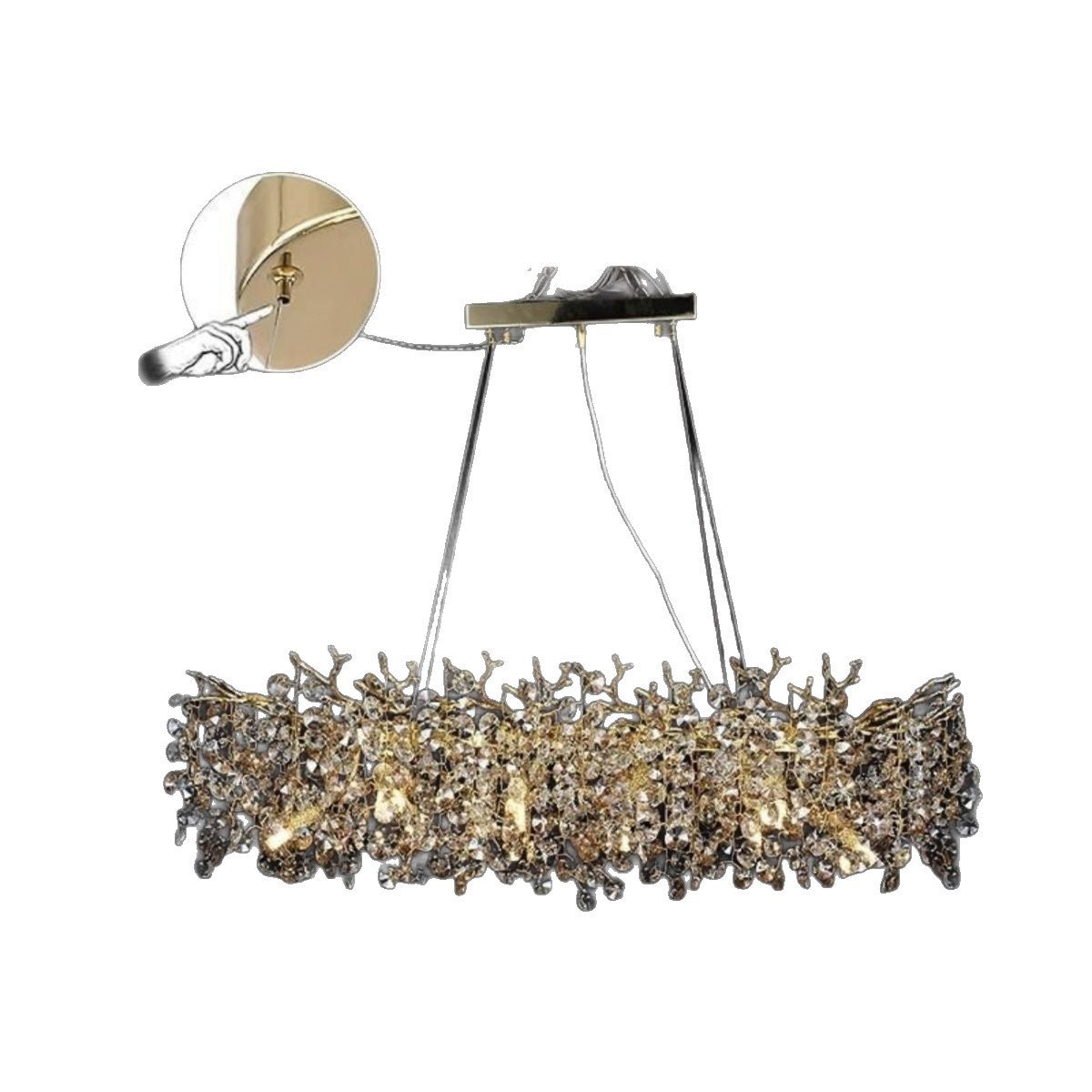 Lustre Branche Cristal Luxe Style Français - BMYANY