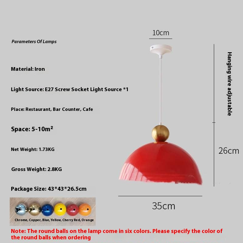Lustre Rétro Semi-Circulaire Simple pour Salle à Manger - BMYANY