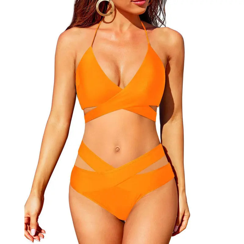 Maillot de Bain Deux Pièces Rétro Chic Bikini  Femme Taille Haute - BMYANY