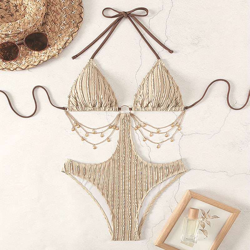Maillot de Bain Femme Une Pièce Lacé Ajouré Design Sexy Élégant - BMYANY