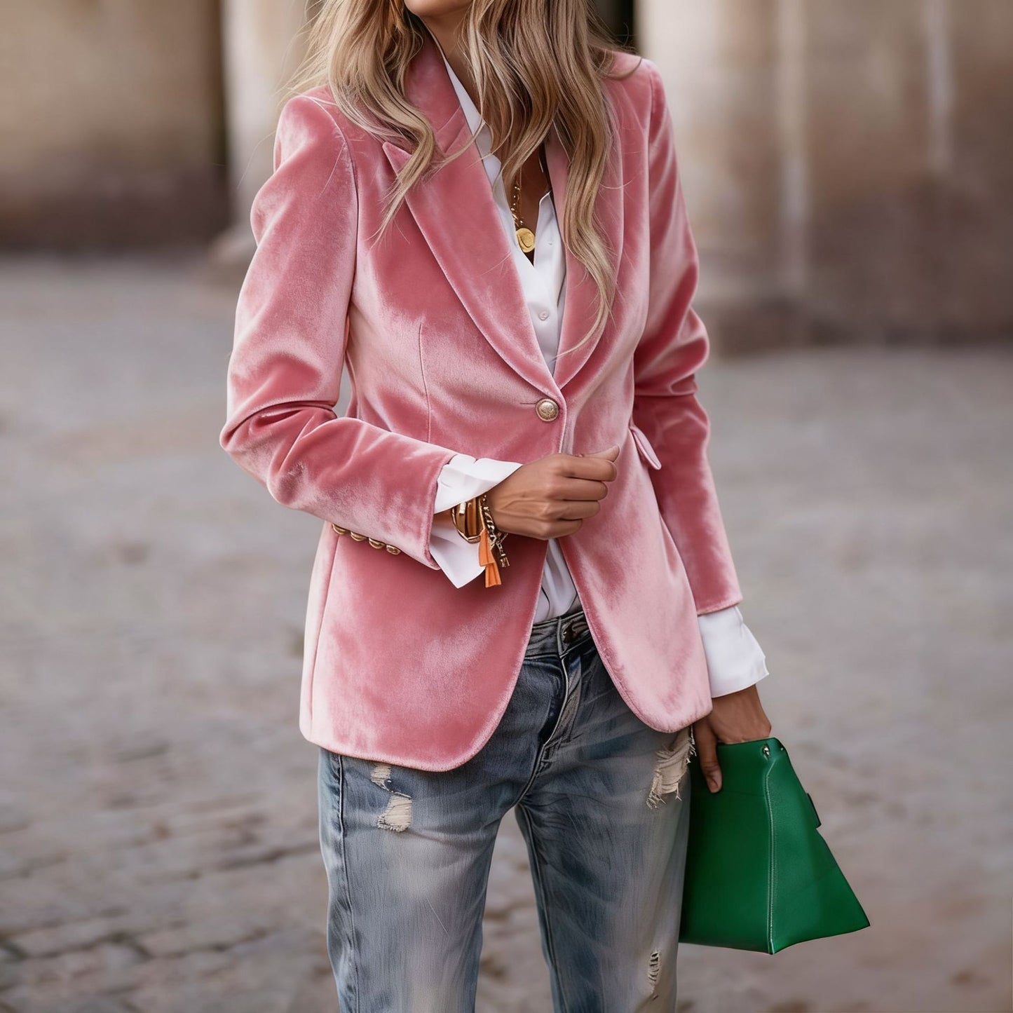 Manteau élégant uni pour femmes - Veste blazer - BMYANY