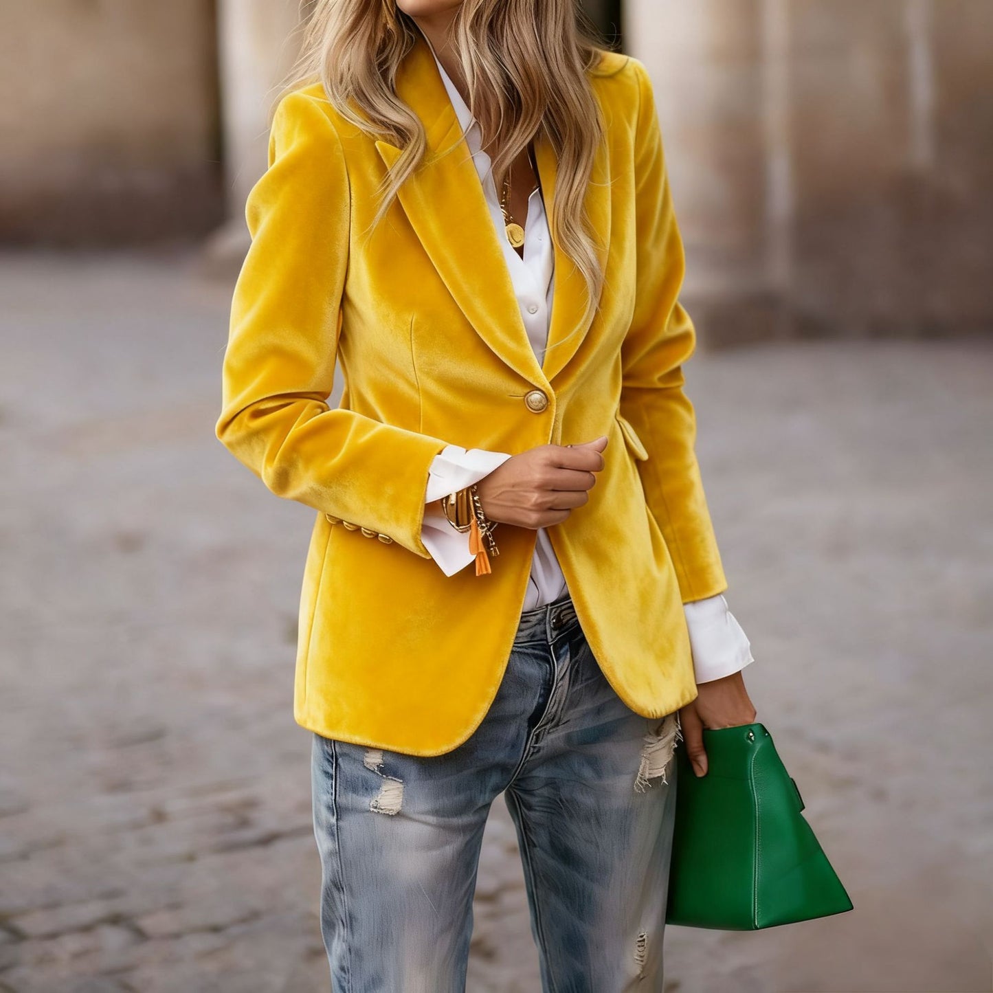 Manteau élégant uni pour femmes - Veste blazer - BMYANY