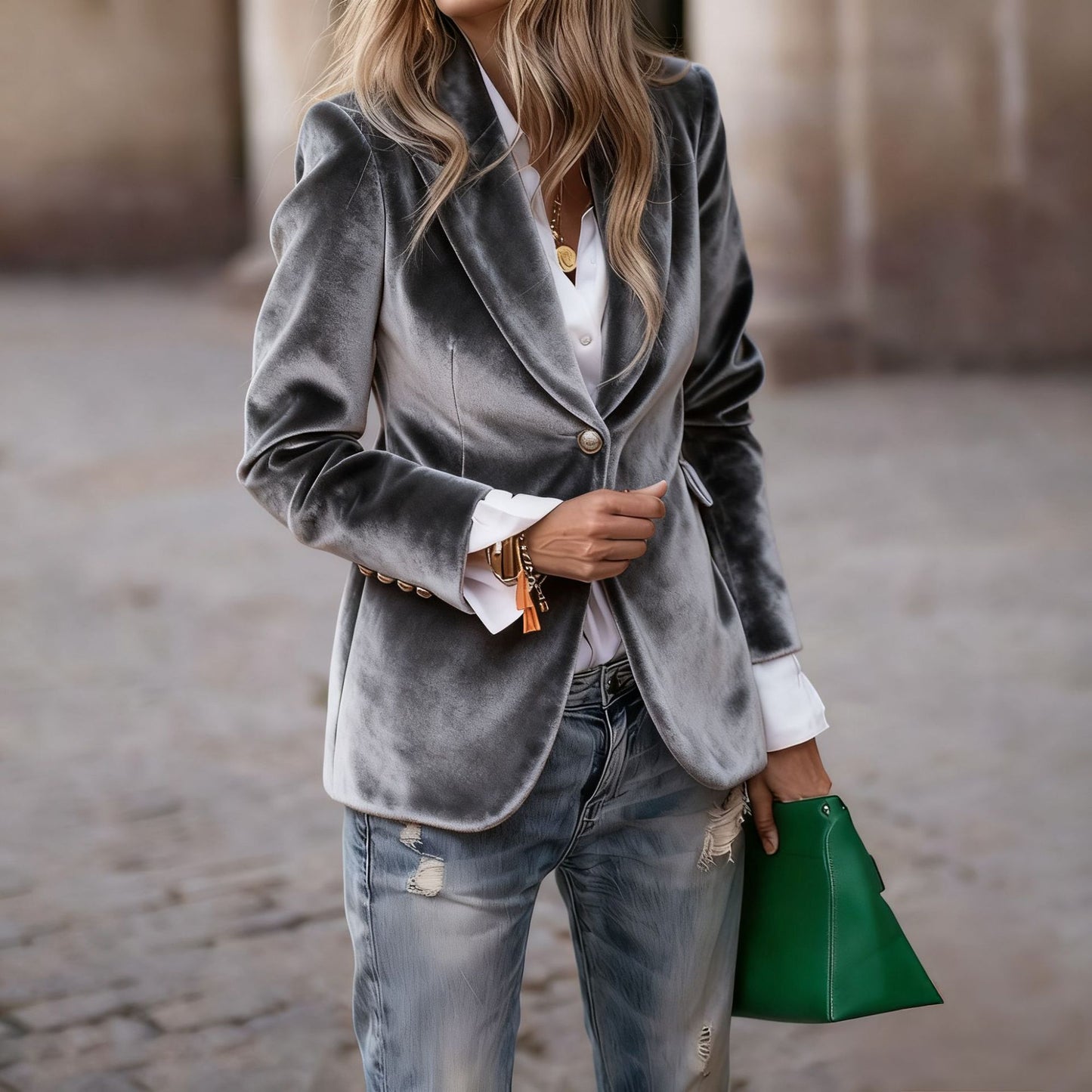 Manteau élégant uni pour femmes - Veste blazer - BMYANY