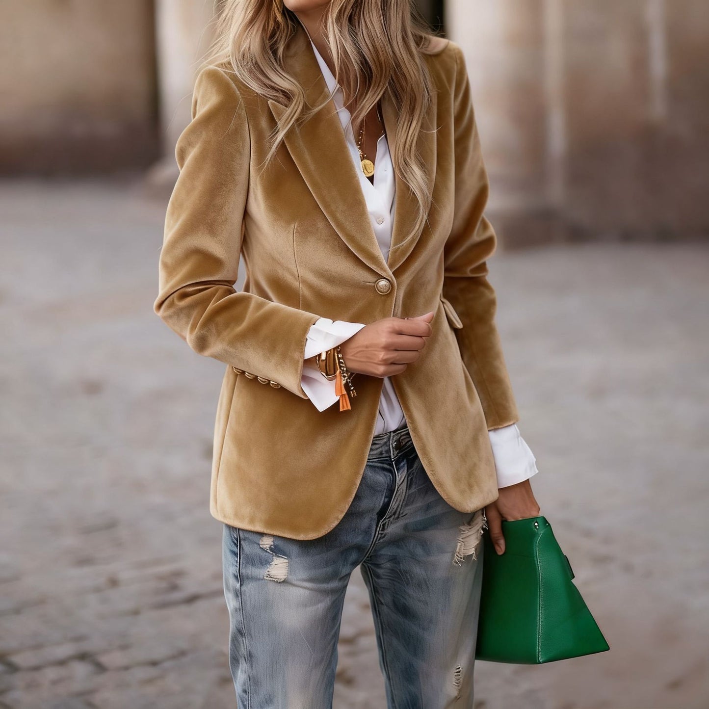 Manteau élégant uni pour femmes - Veste blazer - BMYANY