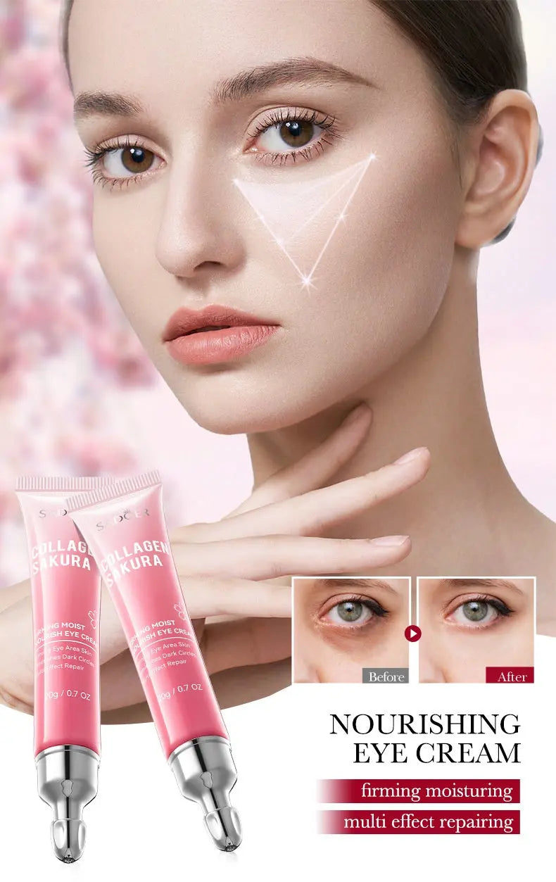 Moisturizing Elastic And Tender Eye Cherry Blossom Collagen Eye Cream - BMYANY