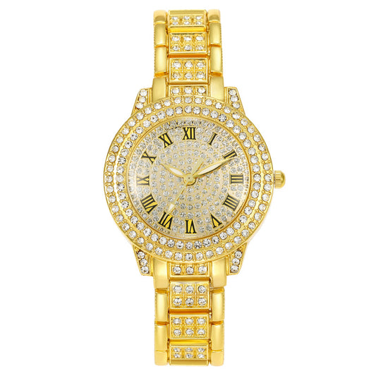 Montre Étoilée Féminine Diamant Chiffres Romains - BMYANY
