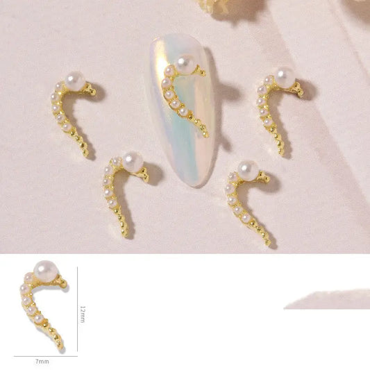 Nail Art DIY Amour Cœur Alliage Bijoux Décoration Ongles Strass - BMYANY