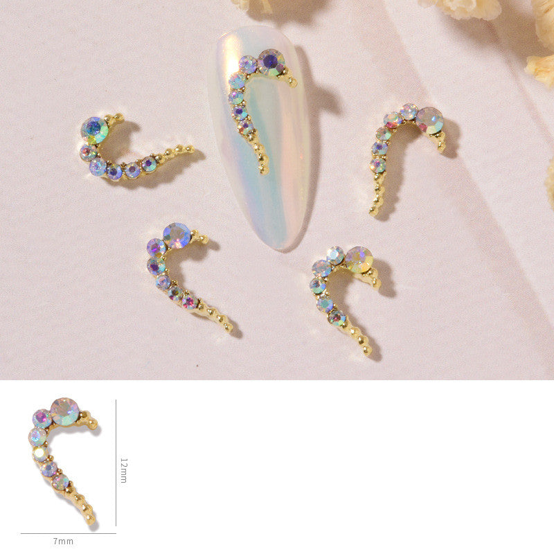 Nail Art DIY Amour Cœur Alliage Bijoux Décoration Ongles Strass - BMYANY