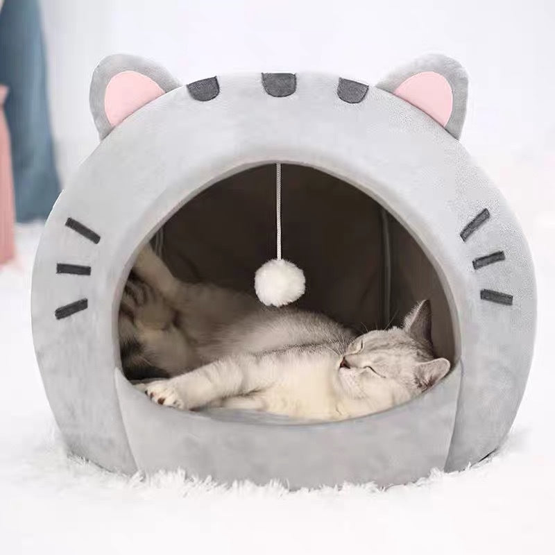 Nid Fermé pour Chat en Polyester - Abri Chaud pour l'Hiver - BMYANY