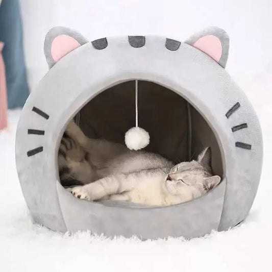 Nid Fermé pour Chat en Polyester - Abri Chaud pour l'Hiver - BMYANY